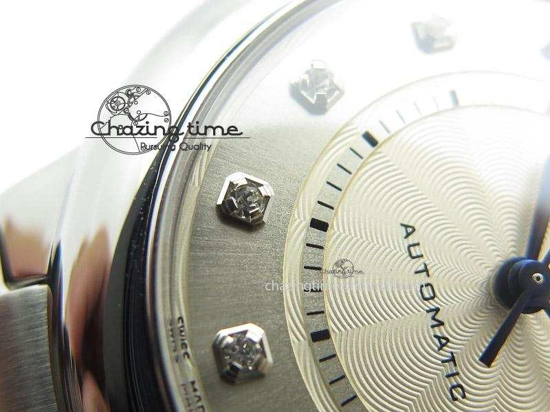 Ballon Bleu 33mm SS V6F Best Edition White Dial Diamonds Markers On SS Bracelet SEIKO NH05A