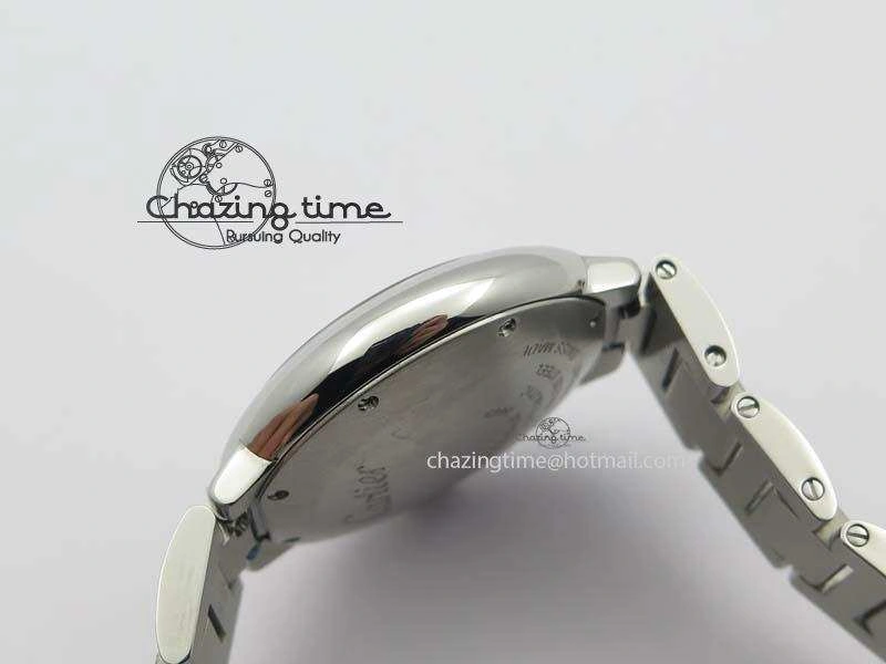 Ballon Bleu 33mm SS V6F Diamond Markers White Mop Dial On SS Bracelet Ronda Quartz