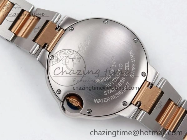 Ballon Bleu 33mm SS RG AF 1:1 Best Edition Pink MOP Dial on SS RG Bracelet SEIKO NH05A