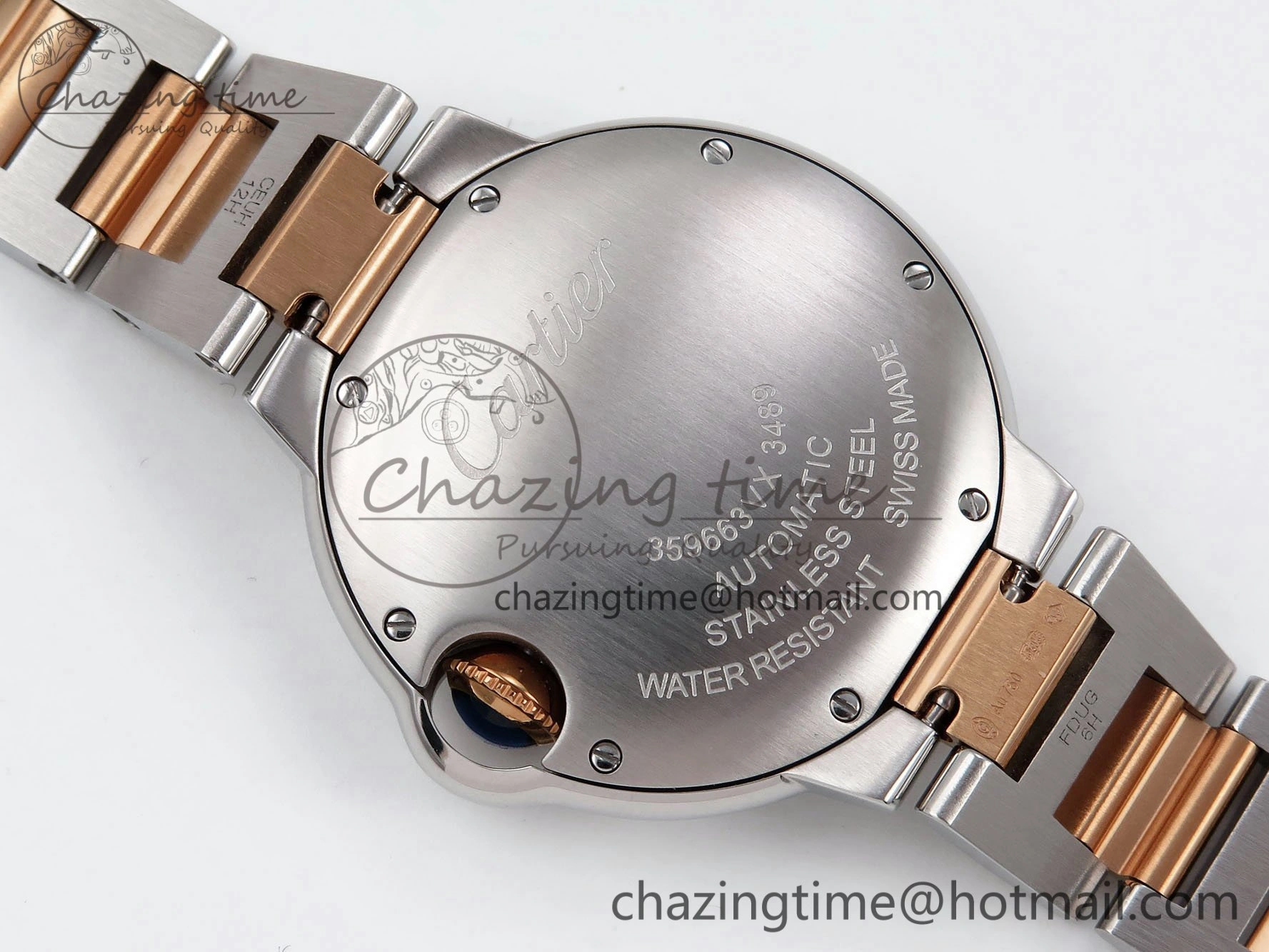 Ballon Bleu 33mm SS RG AF 1:1 Best Edition Pink MOP Dial on SS RG Bracelet SEIKO NH05A