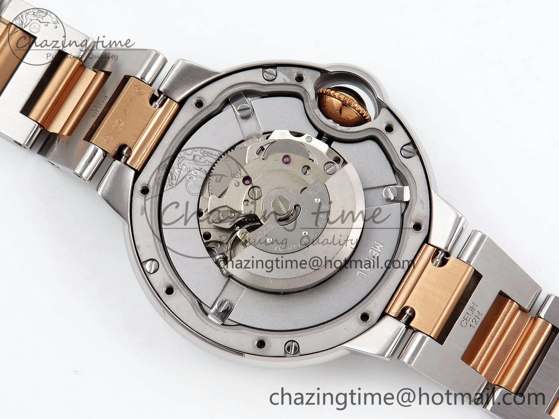 Ballon Bleu 33mm SS RG AF 1:1 Best Edition Pink MOP Dial on SS RG Bracelet SEIKO NH05A