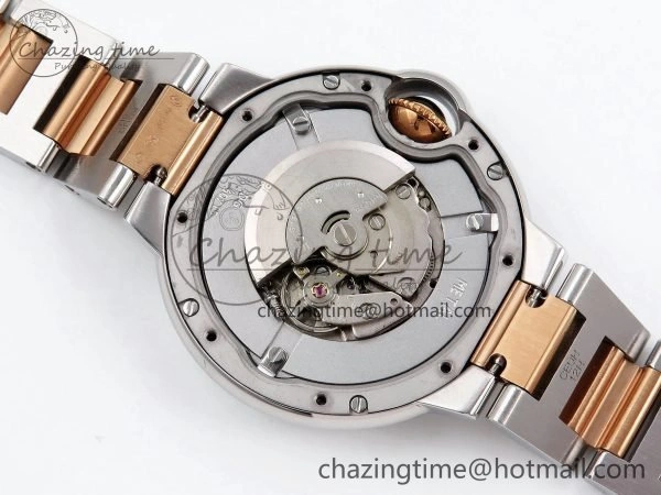 Ballon Bleu 33mm SS RG AF 1:1 Best Edition Pink MOP Dial on SS RG Bracelet SEIKO NH05A