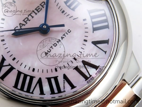 Ballon Bleu 33mm SS RG AF 1:1 Best Edition Pink MOP Dial on SS RG Bracelet SEIKO NH05A