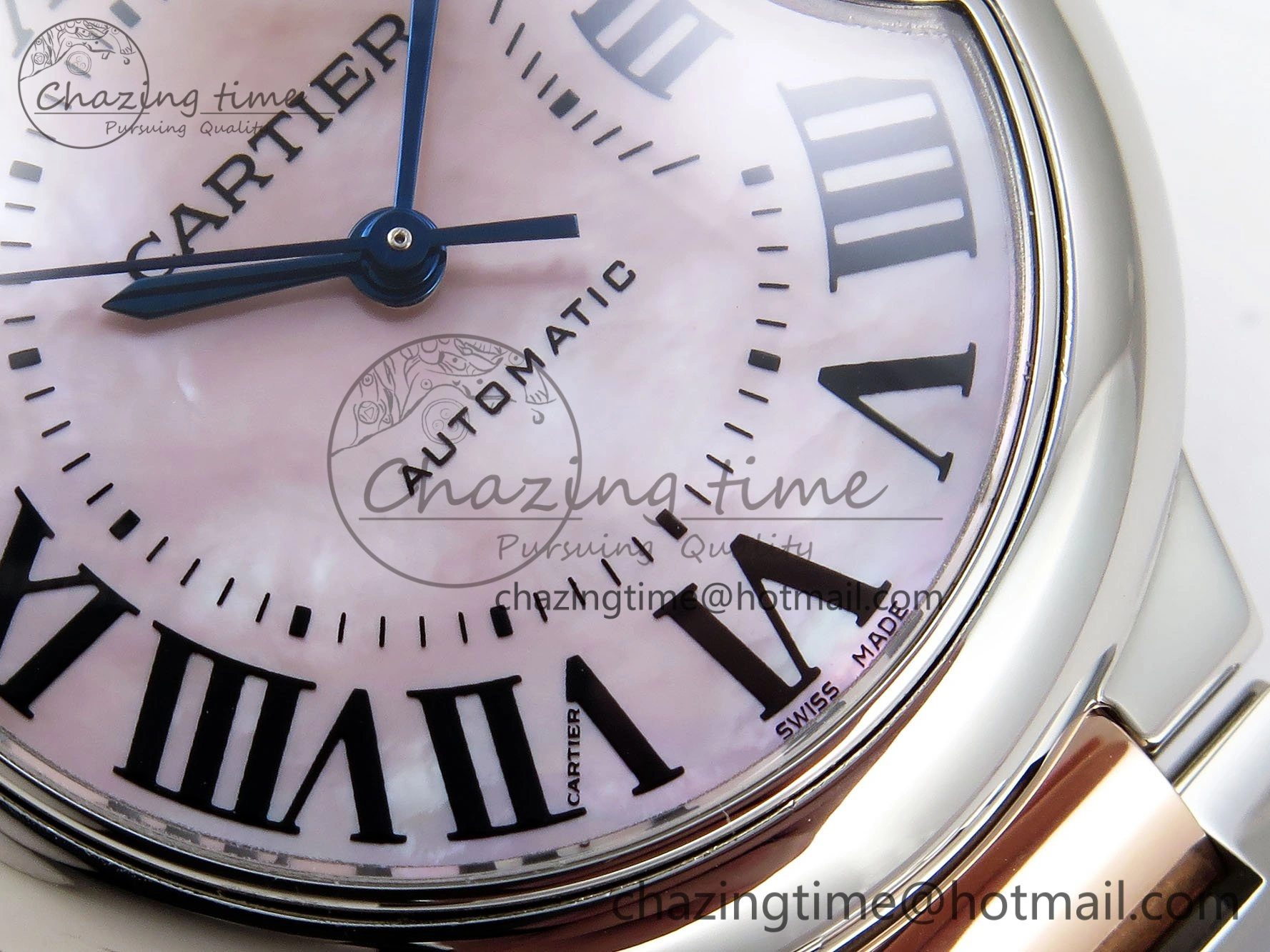 Ballon Bleu 33mm SS RG AF 1:1 Best Edition Pink MOP Dial on SS RG Bracelet SEIKO NH05A