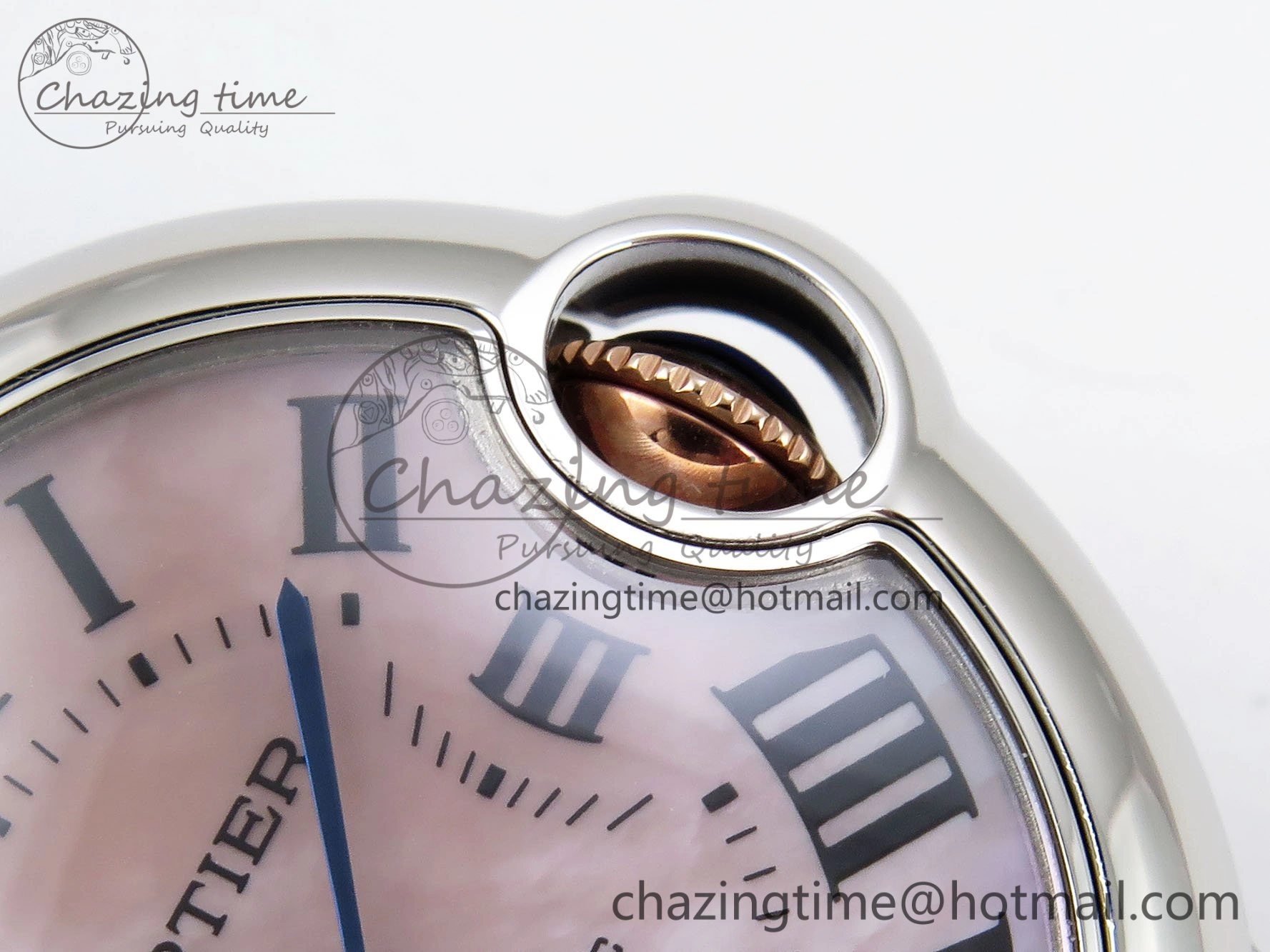 Ballon Bleu 33mm SS RG AF 1:1 Best Edition Pink MOP Dial on SS RG Bracelet SEIKO NH05A