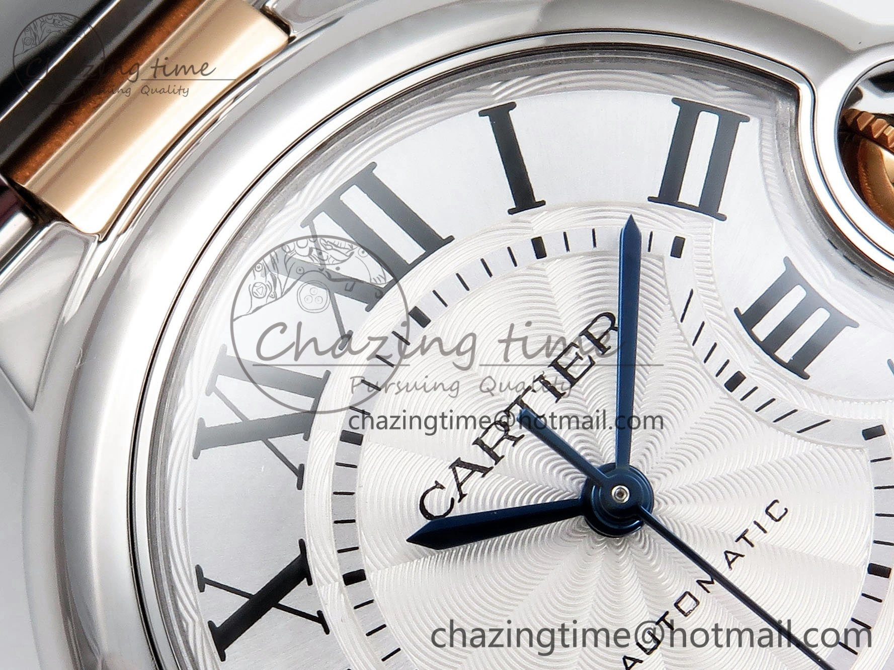 Ballon Bleu 33mm SS RG AF 1:1 Best Edition Silver Dial on SS RG Bracelet SEIKO NH05A