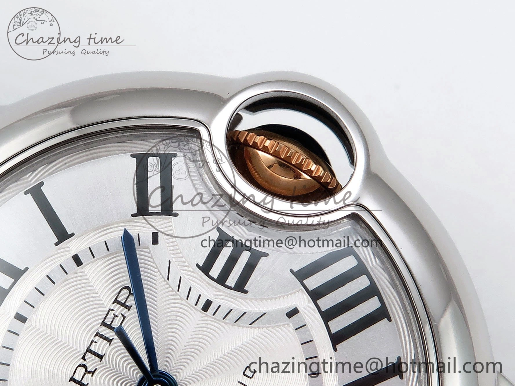 Ballon Bleu 33mm SS RG AF 1:1 Best Edition Silver Dial on SS RG Bracelet SEIKO NH05A