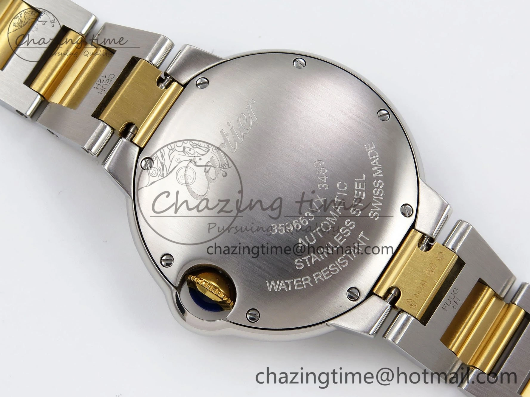 Ballon Bleu 33mm SS YG AF 1:1 Best Edition Silver Dial on SS YG Bracelet SEIKO NH05A
