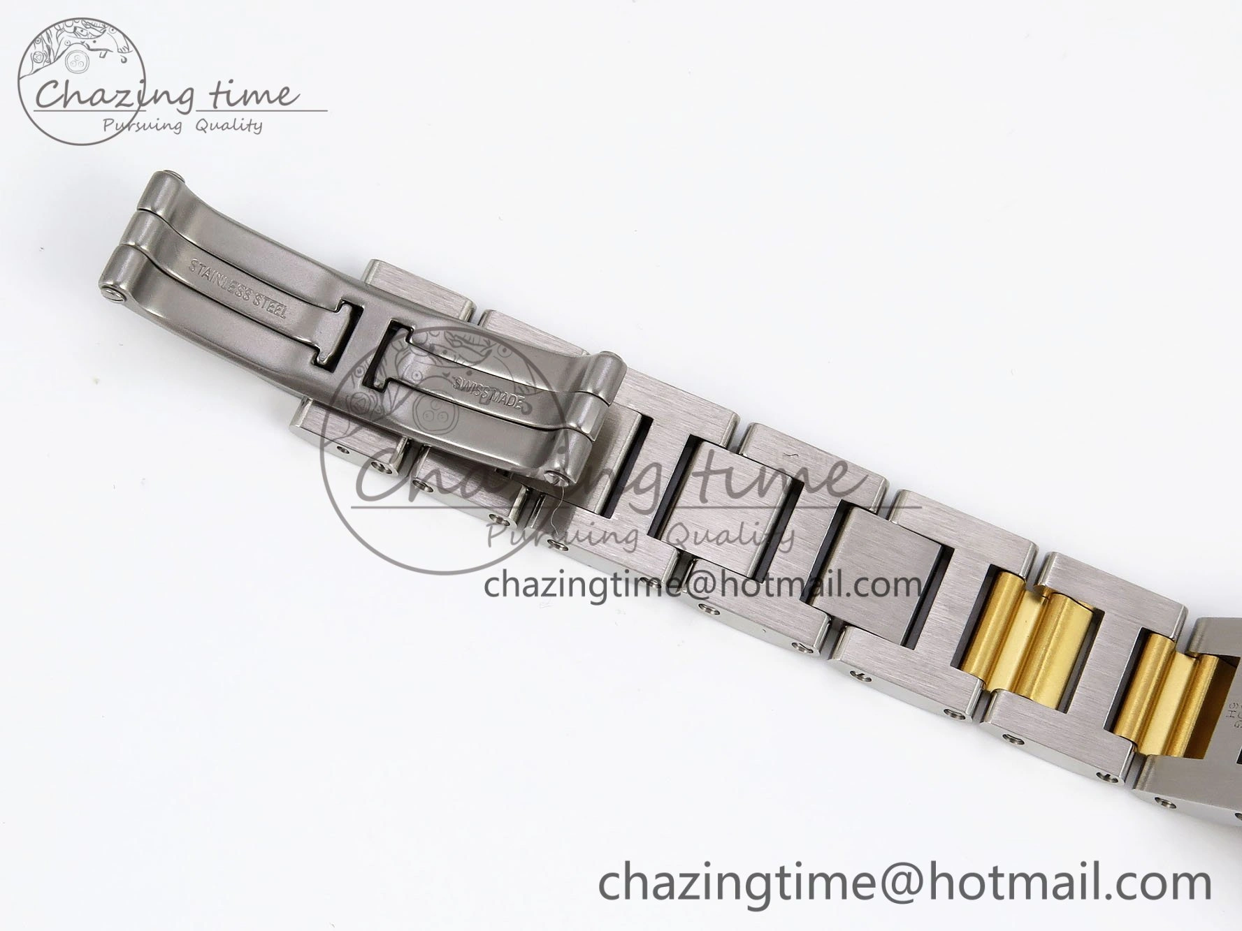Ballon Bleu 33mm SS YG AF 1:1 Best Edition Silver Dial on SS YG Bracelet SEIKO NH05A