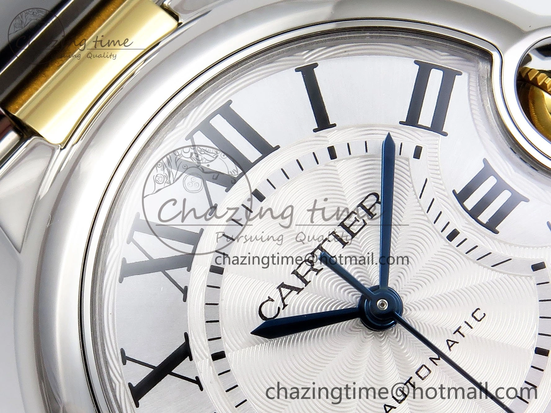 Ballon Bleu 33mm SS YG AF 1:1 Best Edition Silver Dial on SS YG Bracelet SEIKO NH05A