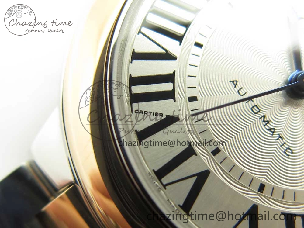 Ballon Bleu 33mm V6F 1:1 Best Edition SS RG White Texture Dial on SS RG Bracelet SEIKO NH05A