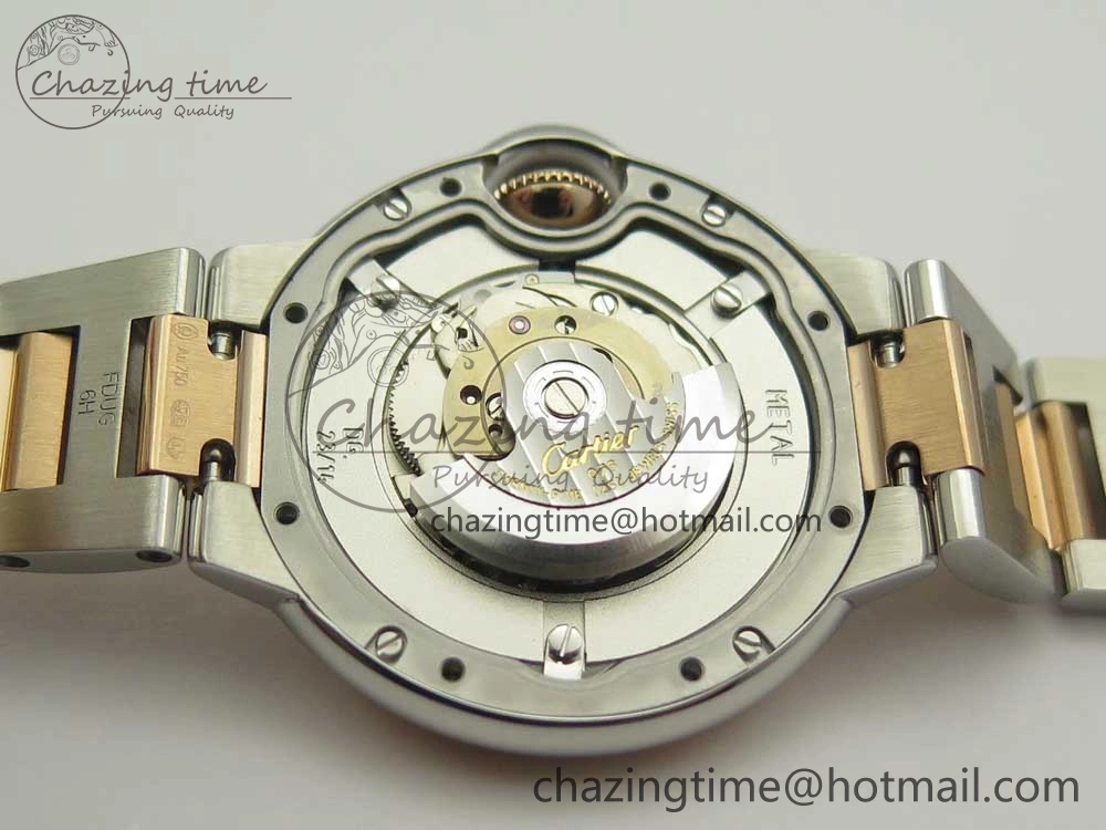 Ballon Bleu 33mm V6F 1:1 Best Edition SS RG White Texture Dial on SS RG Bracelet SEIKO NH05A