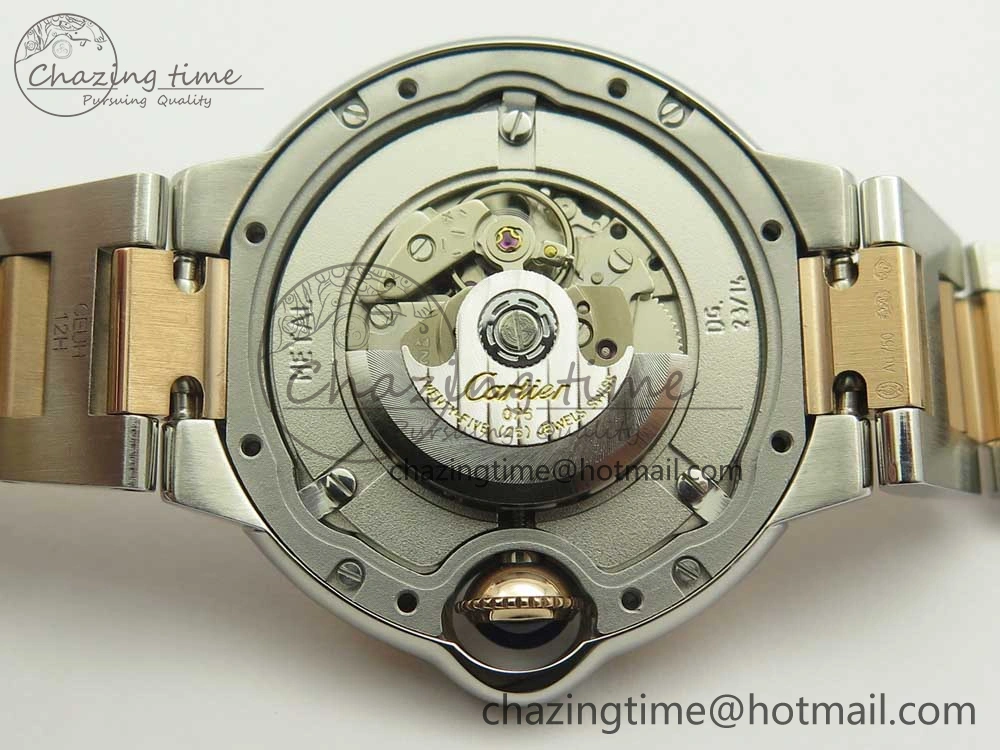 Ballon Bleu 33mm V6F 1:1 Best Edition SS RG White Texture Dial on SS RG Bracelet SEIKO NH05A