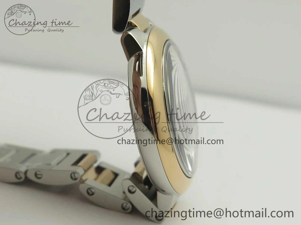 Ballon Bleu 33mm V6F 1:1 Best Edition SS RG White Texture Dial on SS RG Bracelet SEIKO NH05A