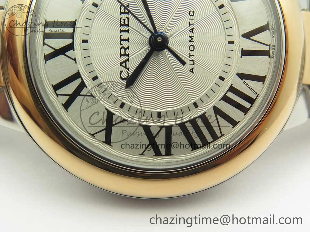 Ballon Bleu 33mm V6F 1:1 Best Edition SS RG White Texture Dial on SS RG Bracelet SEIKO NH05A