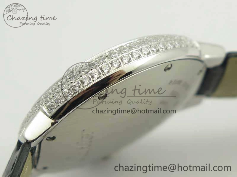 Ballon Bleu 36mm Crystal SS TWF Best Edition Crystal Dial On Black Leather Strap Quartz