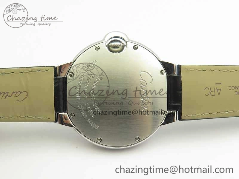 Ballon Bleu 36mm Crystal SS TWF Best Edition Crystal Dial On Black Leather Strap Quartz