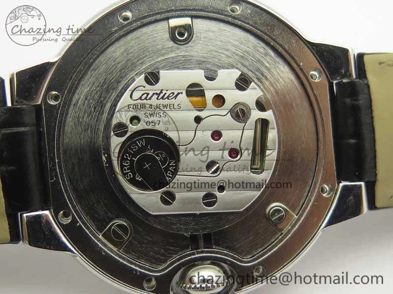 Ballon Bleu 36mm Crystal SS TWF Best Edition Crystal Dial On Black Leather Strap Quartz
