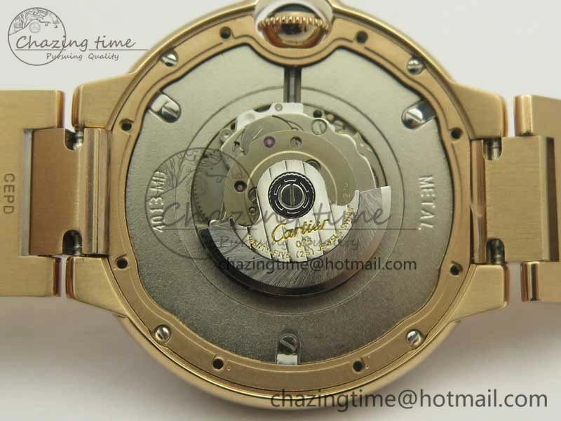 Ballon Bleu 36mm RG V6F 1:1 Best Edition Pink MOP Dial Crystal Bezel on RG Bracelet SEIKO NH05A