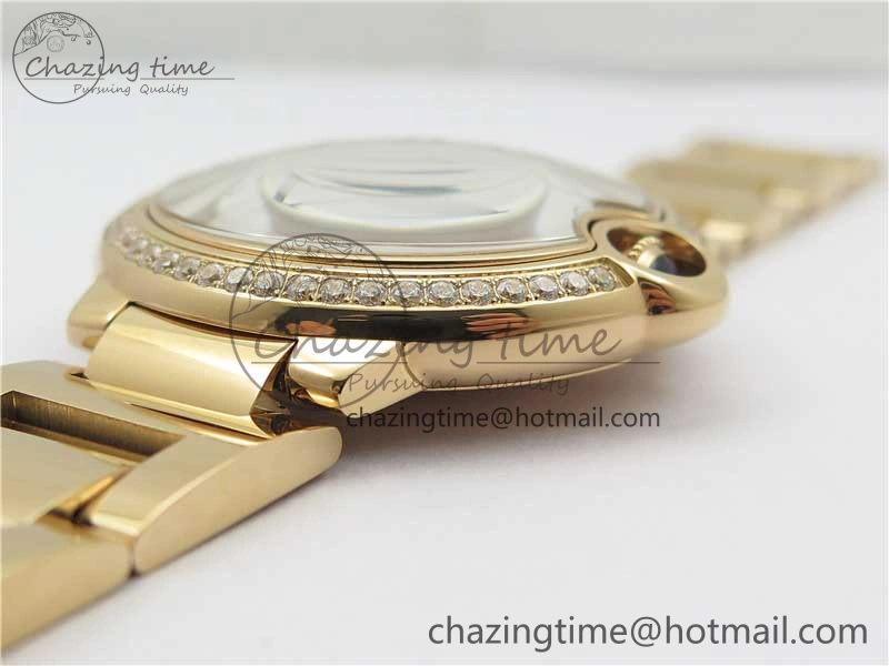 Ballon Bleu 36mm RG V6F 1:1 Best Edition Silver Dial on RG Bracelet SEIKO NH05A