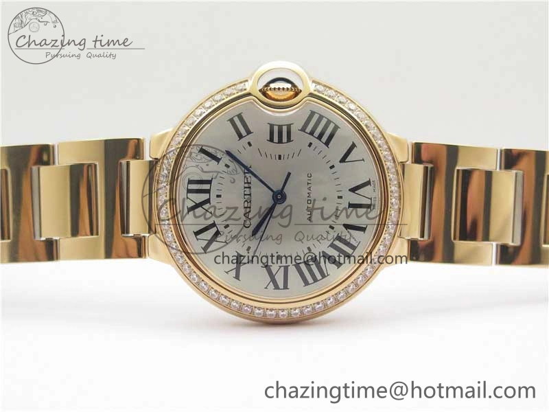 Ballon Bleu 36mm RG V6F 1:1 Best Edition Silver Dial on RG Bracelet SEIKO NH05A