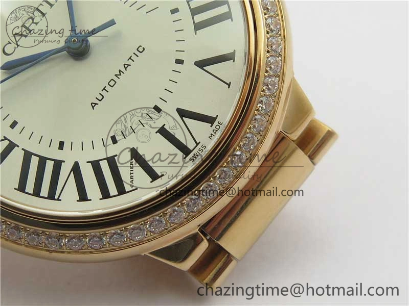 Ballon Bleu 36mm RG V6F 1:1 Best Edition Silver Dial on RG Bracelet SEIKO NH05A