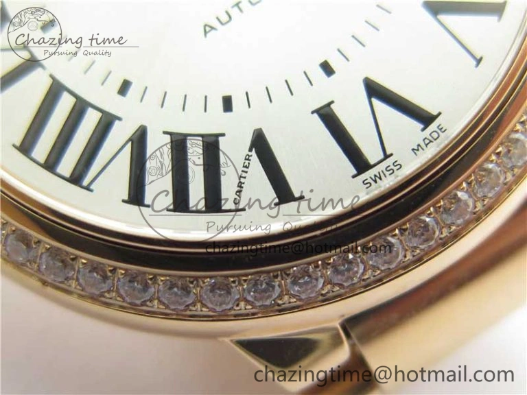 Ballon Bleu 36mm RG V6F 1:1 Best Edition Silver Dial on RG Bracelet SEIKO NH05A