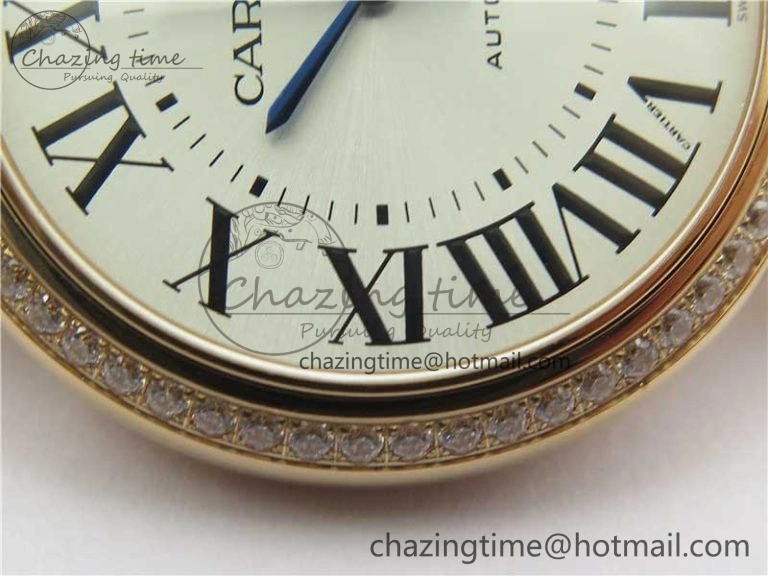 Ballon Bleu 36mm RG V6F 1:1 Best Edition Silver Dial on RG Bracelet SEIKO NH05A