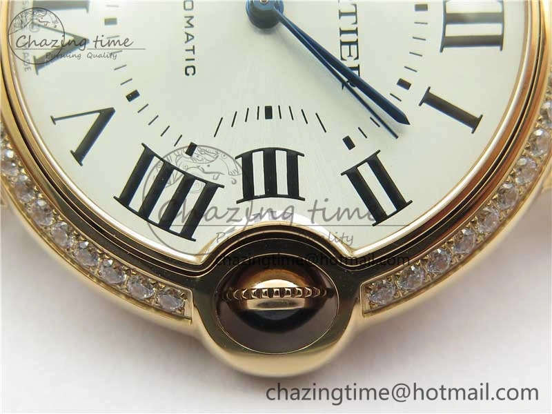 Ballon Bleu 36mm RG V6F 1:1 Best Edition Silver Dial on RG Bracelet SEIKO NH05A