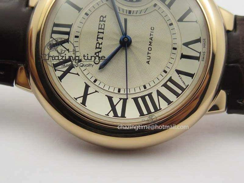 Ballon Bleu 36mm RG V6F Best Edition White Dial On Brown Leather SEIKO NH05A V2