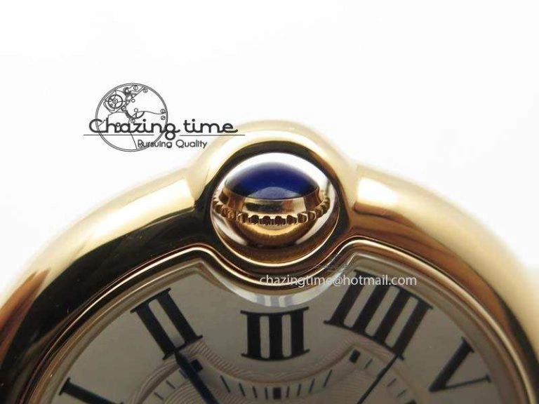 Ballon Bleu 36mm RG V6F Best Edition White Dial On Brown Leather SEIKO NH05A V2