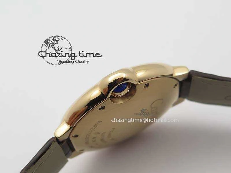 Ballon Bleu 36mm RG V6F Best Edition White Dial On Brown Leather SEIKO NH05A V2