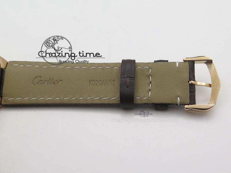 Ballon Bleu 36mm RG V6F White Textured Dial on Dark Brown Leather Strap SEIKO NH05A