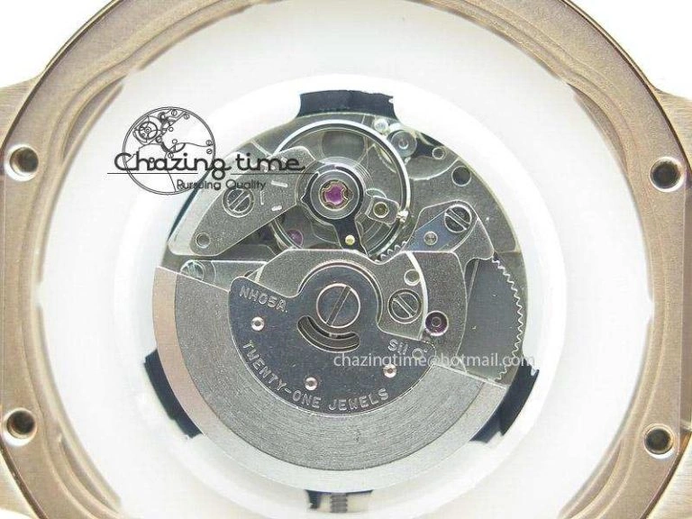 Ballon Bleu 36mm RG V6F White Textured Dial on White Leather Strap SEIKO NH05A