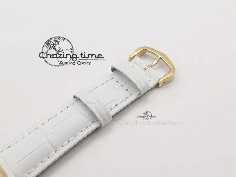 Ballon Bleu 36mm RG V6F White Textured Dial on White Leather Strap SEIKO NH05A