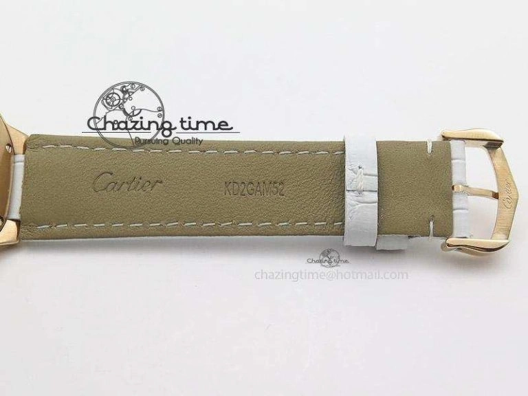 Ballon Bleu 36mm RG V6F White Textured Dial on White Leather Strap SEIKO NH05A