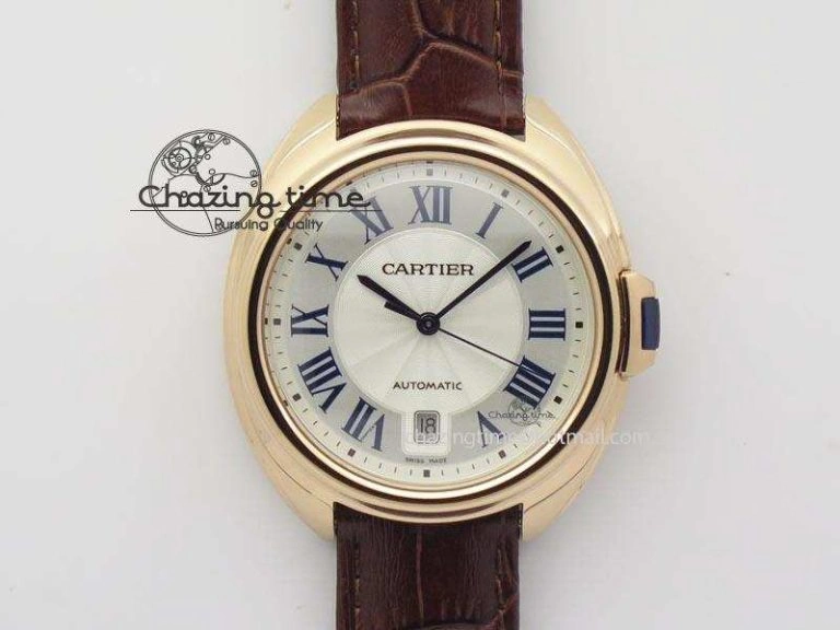 Ballon Bleu 36mm RG V6F White Textured Dial on White Leather Strap SEIKO NH05A