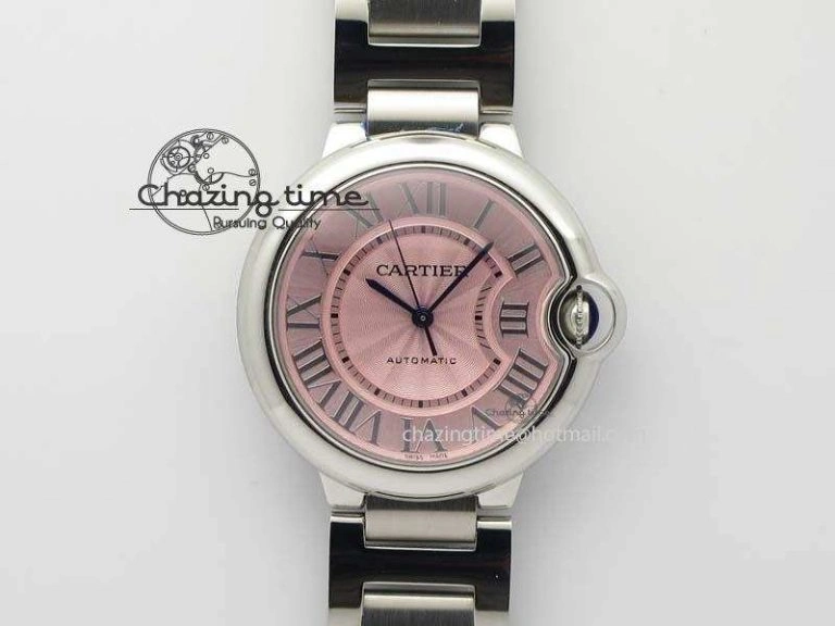 Ballon Bleu 36mm SS V6F 1:1 Best Edition Pink Dial On SS Bracelet SEIKO NH05A