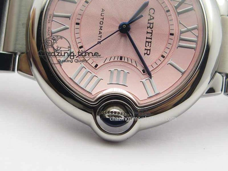 Ballon Bleu 36mm SS V6F 1:1 Best Edition Pink Dial On SS Bracelet SEIKO NH05A