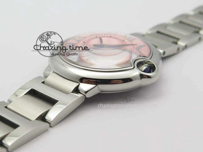 Ballon Bleu 36mm SS V6F 1:1 Best Edition Pink Dial On SS Bracelet SEIKO NH05A