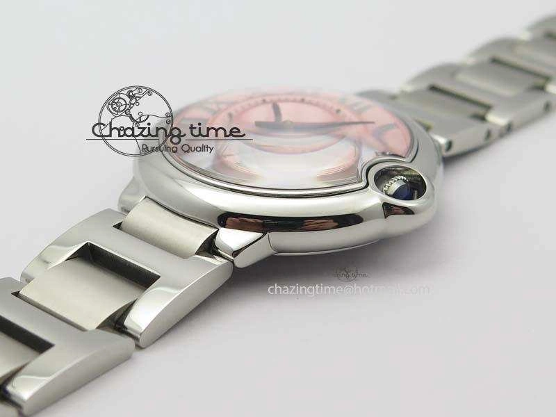Ballon Bleu 36mm SS V6F 1:1 Best Edition Pink Dial On SS Bracelet SEIKO NH05A