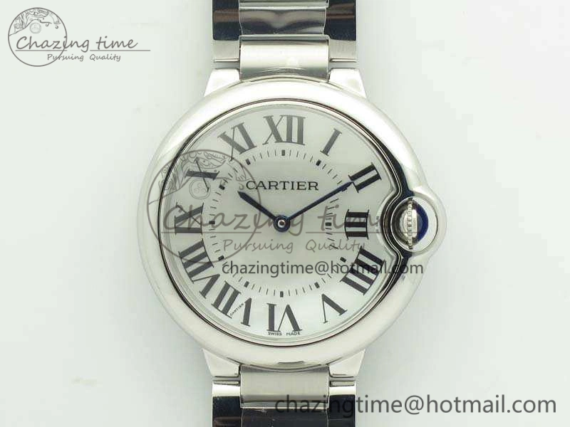 Ballon Bleu 36mm SS V6F 1:1 Best Edition White MOP Dial On SS Bracelet Quartz