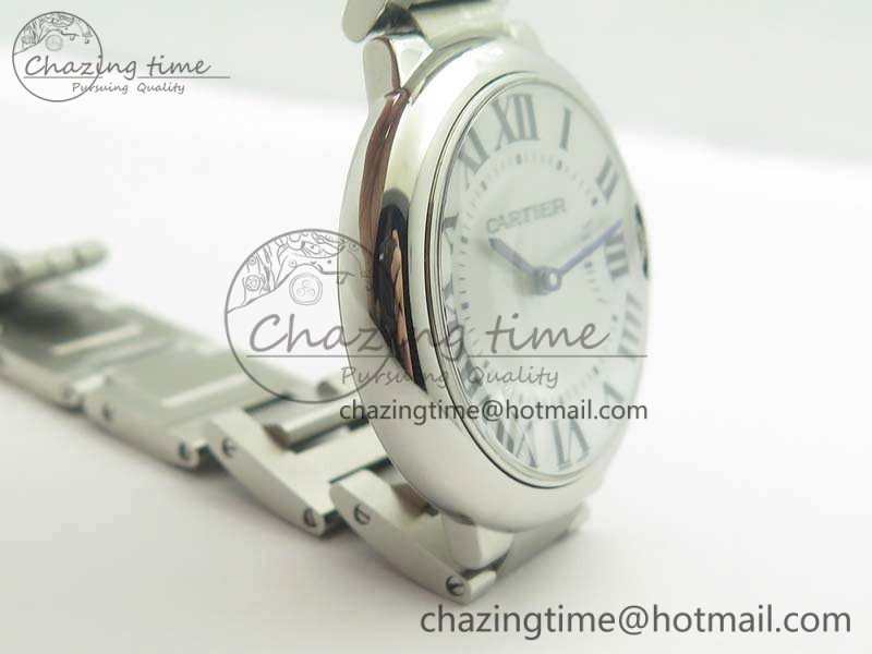 Ballon Bleu 36mm SS V6F 1:1 Best Edition White MOP Dial On SS Bracelet Quartz