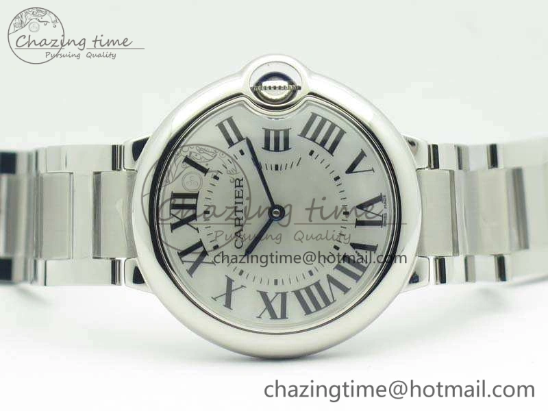Ballon Bleu 36mm SS V6F 1:1 Best Edition White MOP Dial On SS Bracelet Quartz