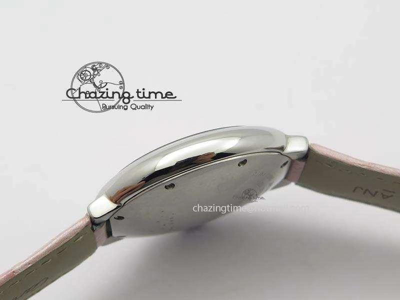 Ballon Bleu 36mm SS V6F Best Edition Pink Textured Dial On Pink Leather Strap Ronda Quartz