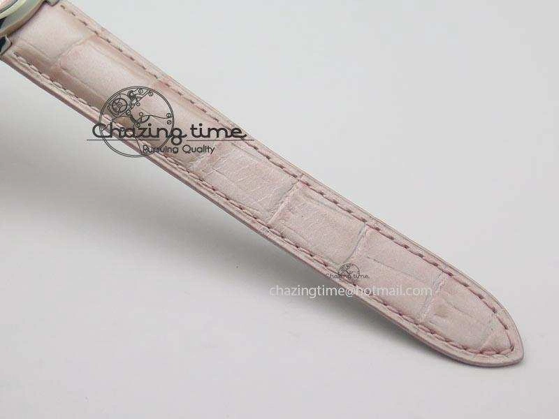 Ballon Bleu 36mm SS V6F Best Edition Pink Textured Dial On Pink Leather Strap Ronda Quartz