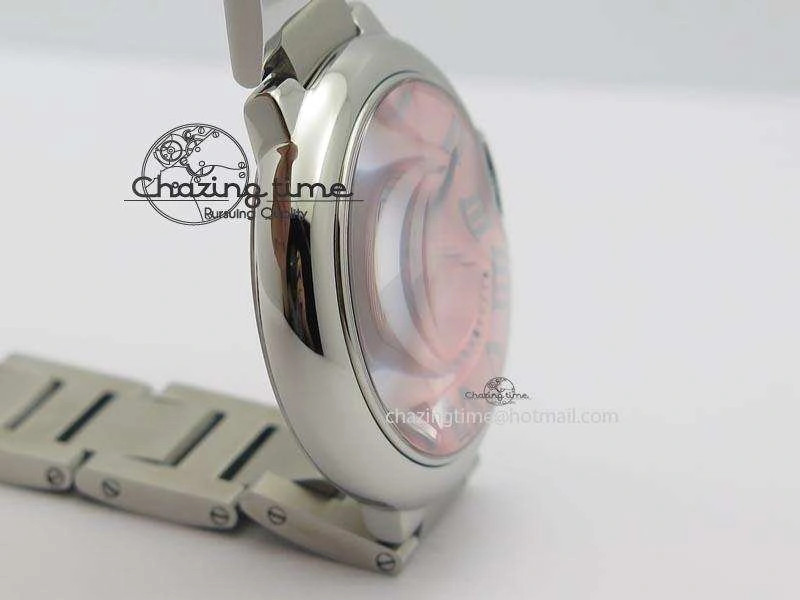 Ballon Bleu 36mm SS V6F Best Edition Pink Textured Dial On SS Bracelet Ronda Quartz