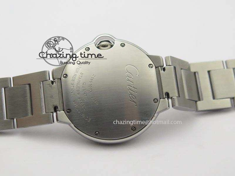 Ballon Bleu 36mm SS V6F Best Edition Pink Textured Dial On SS Bracelet Ronda Quartz