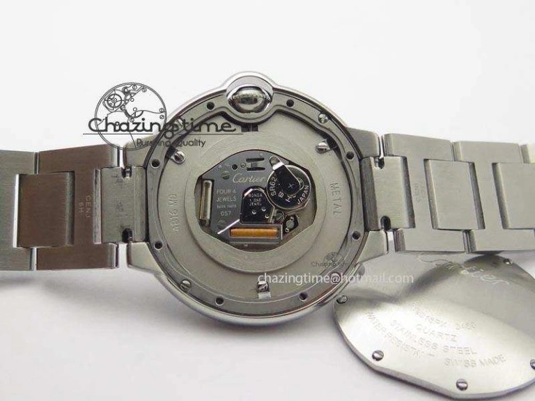 Ballon Bleu 36mm SS V6F Best Edition Pink Textured Dial On SS Bracelet Ronda Quartz