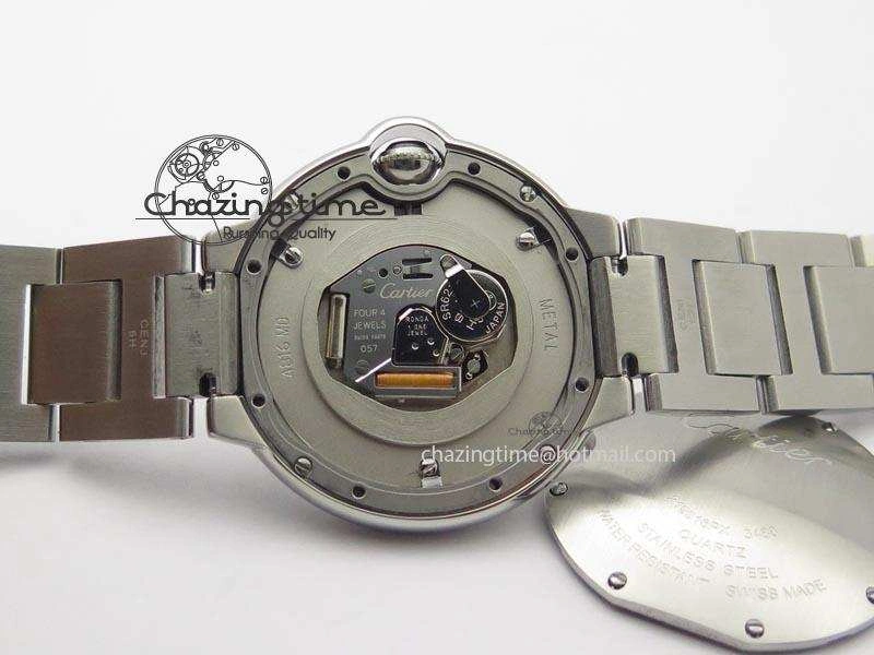 Ballon Bleu 36mm SS V6F Best Edition Pink Textured Dial On SS Bracelet Ronda Quartz